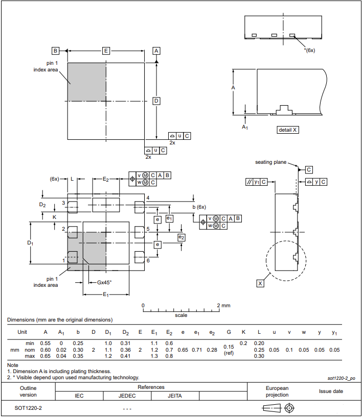 機械図面 - Nexperia PSMN071-100NSE NチャンネルASFET